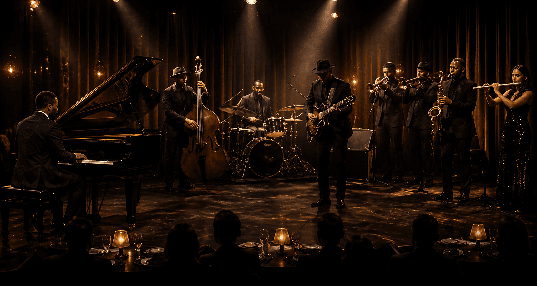 Band performing on stage